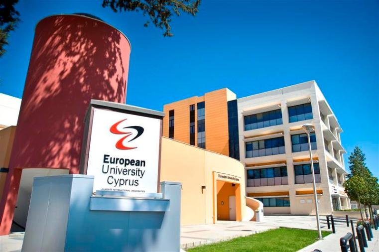 International modern university campus in European Cyprus with a Mediterranean environment