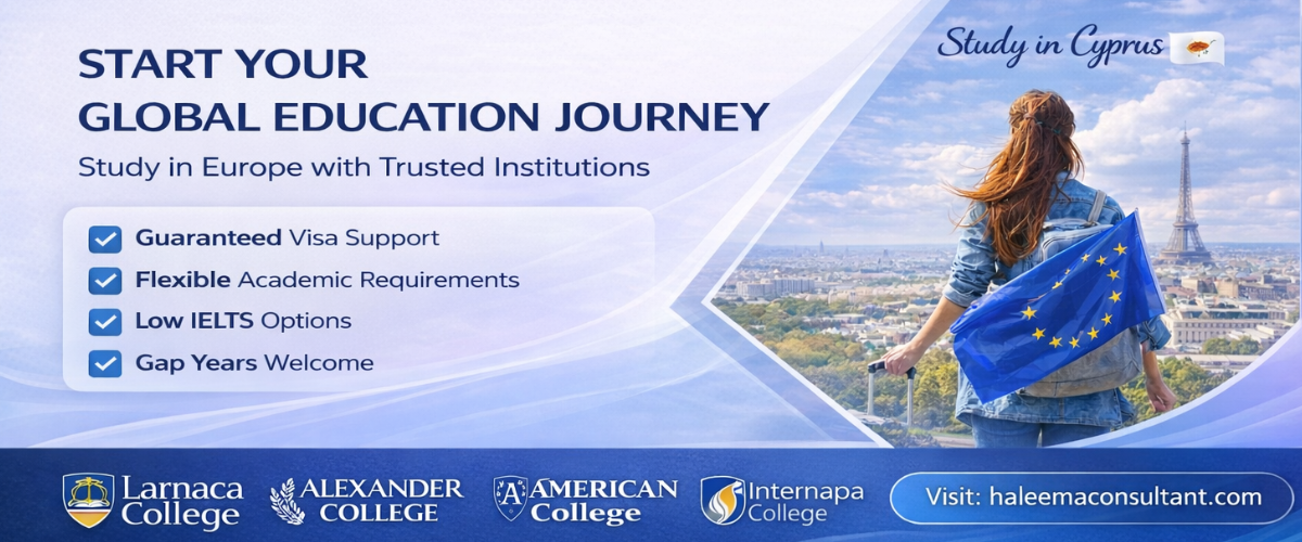 Study in Cyprus for Pakistani students with visa support and Europe study options without IELTS
